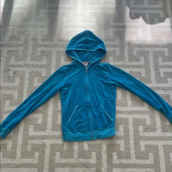 Juicy Couture Teal Zip-Up Hoodie - Picture 1 of 3